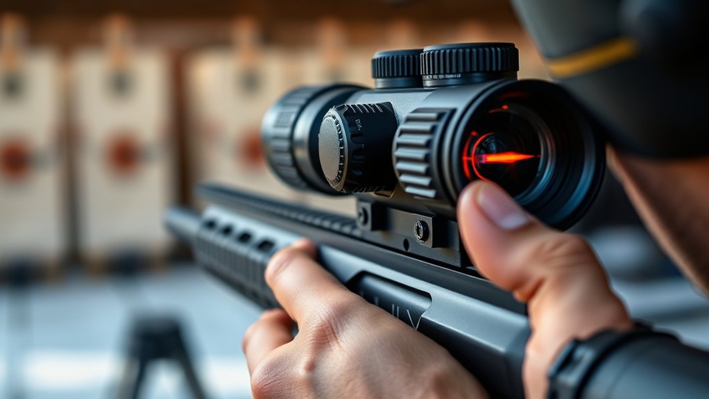 adjust brightness and reticle