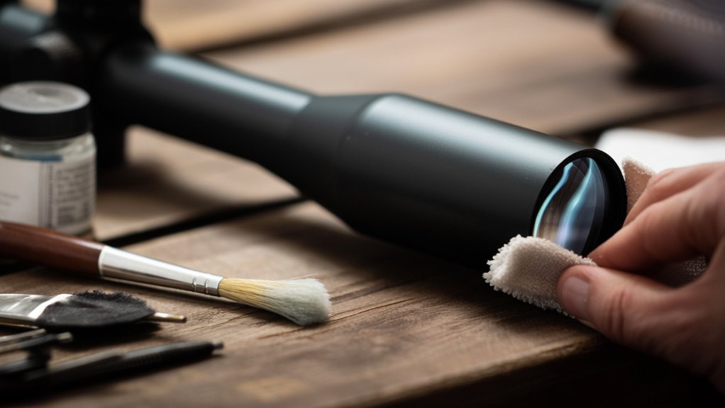 cleaning rifle scope lenses