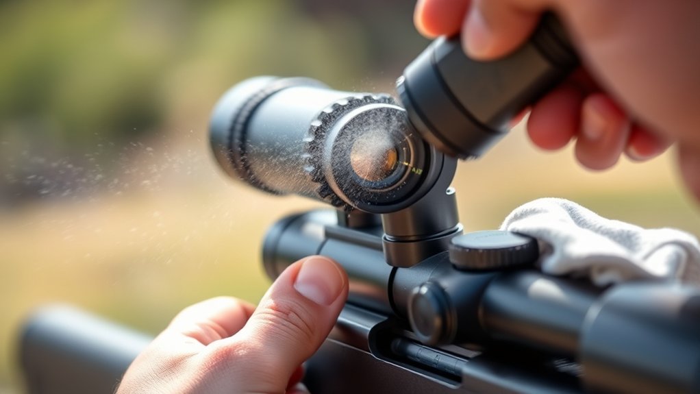 gentle cleaning of rifle scope