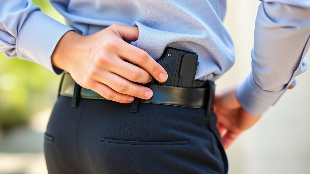 holster placement for accessibility