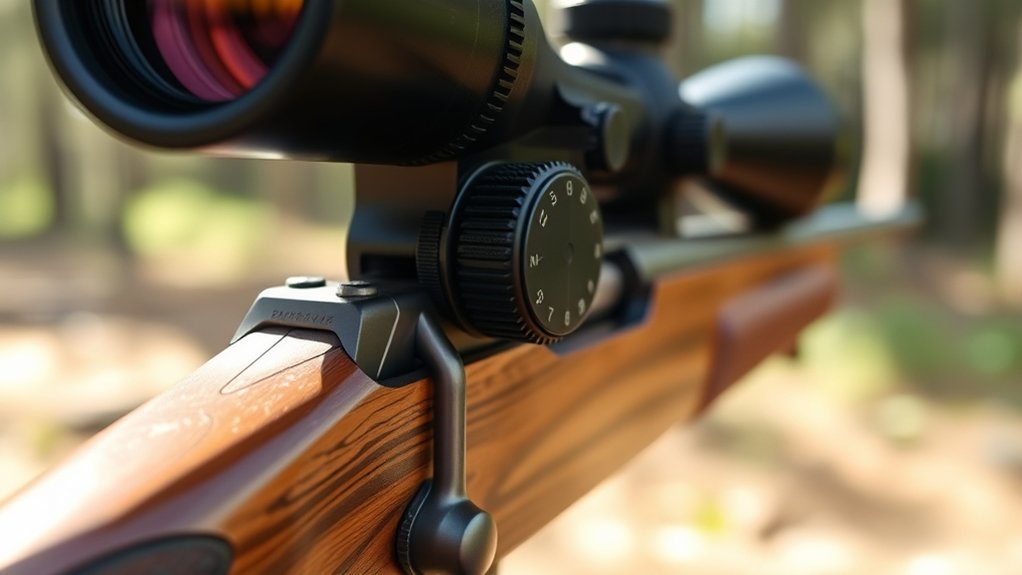 magnification improves target clarity