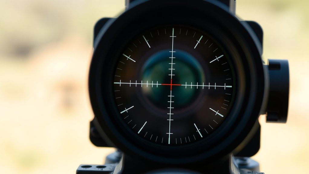precise aiming with reticle