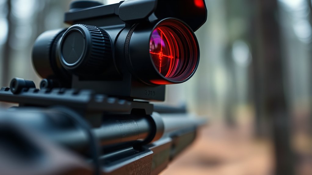 projected illuminated aiming reticle