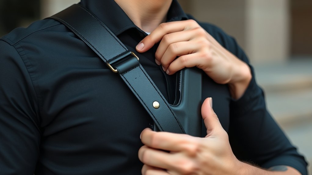 secure accessible holster positioning