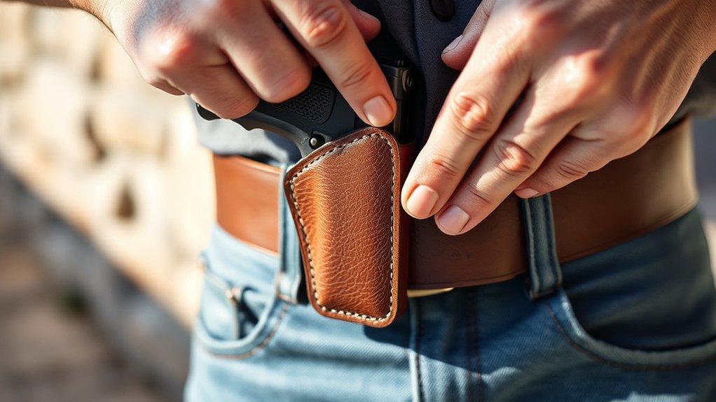 secure holster firmly in place
