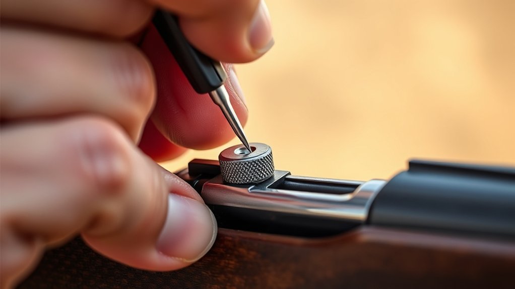 securely wrapping peep sight