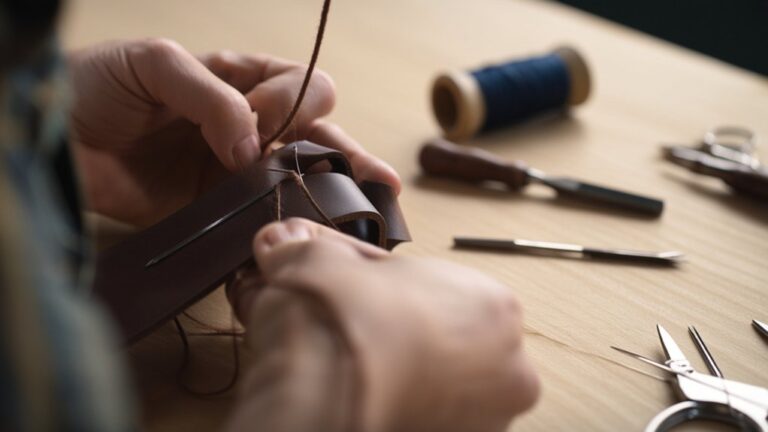 sewing holster in steps